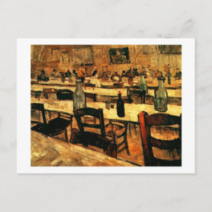 Innenraum eines Restaurants in Arles, Vincent van Postkarte