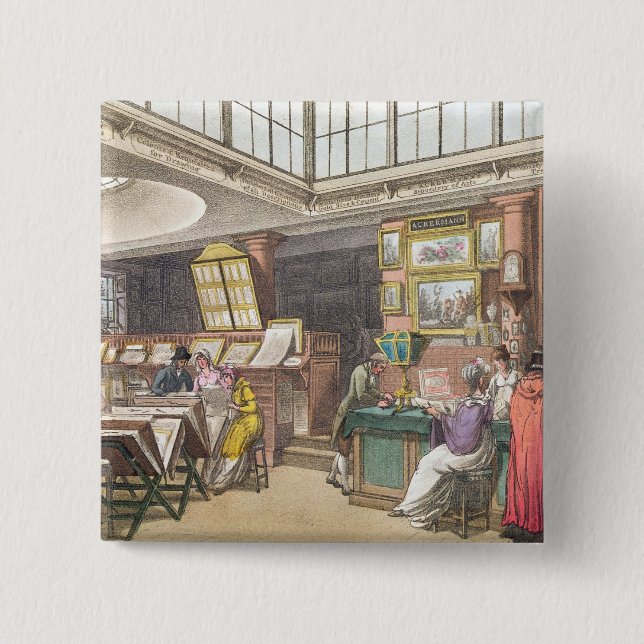 Innenraum von Ackermanns "Behälter von Künsten, Button (Vorderseite)