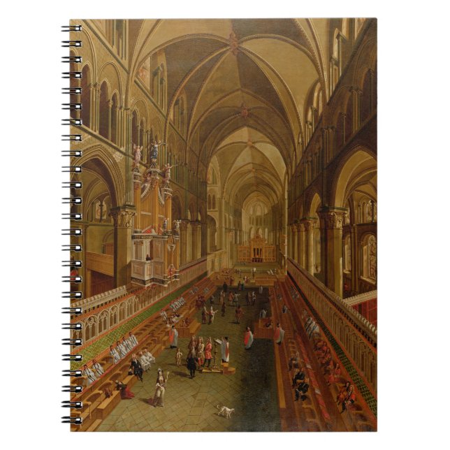 Innenraum von Canterbury-Kathedrale, c.1675-1700 Notizblock (Vorderseite)
