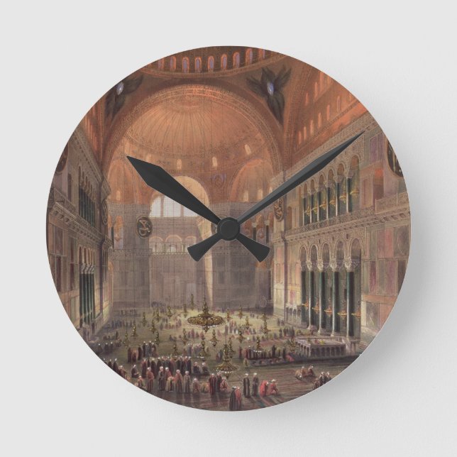 Innenraum von Haghia Sophia, Konstantinopel, Runde Wanduhr (Vorderseite)