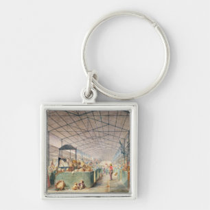 Innenraum von Les Halles, 1835 Schlüsselanhänger