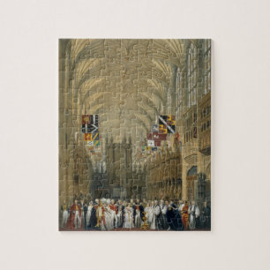 Innenraum von St George Kapelle, 1838 (Farbelitho