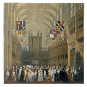 Innenraum von St George Kapelle, 1838 (Farbelitho Fliese