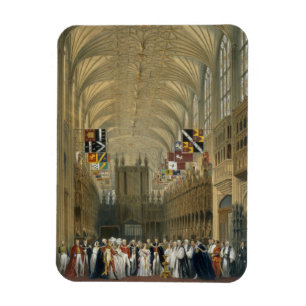Innenraum von St George Kapelle, 1838 (Farbelitho Magnet