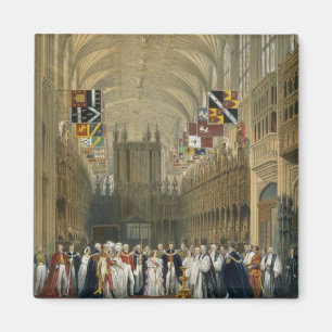 Innenraum von St George Kapelle, 1838 (Farbelitho Magnet