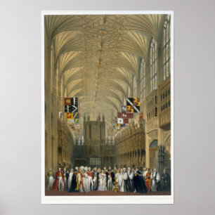 Innenraum von St George Kapelle, 1838 (Farbelitho Poster