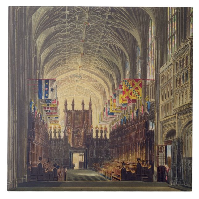 Innenraum von St George Kapelle, Windsor Schloss, Fliese (Vorderseite)