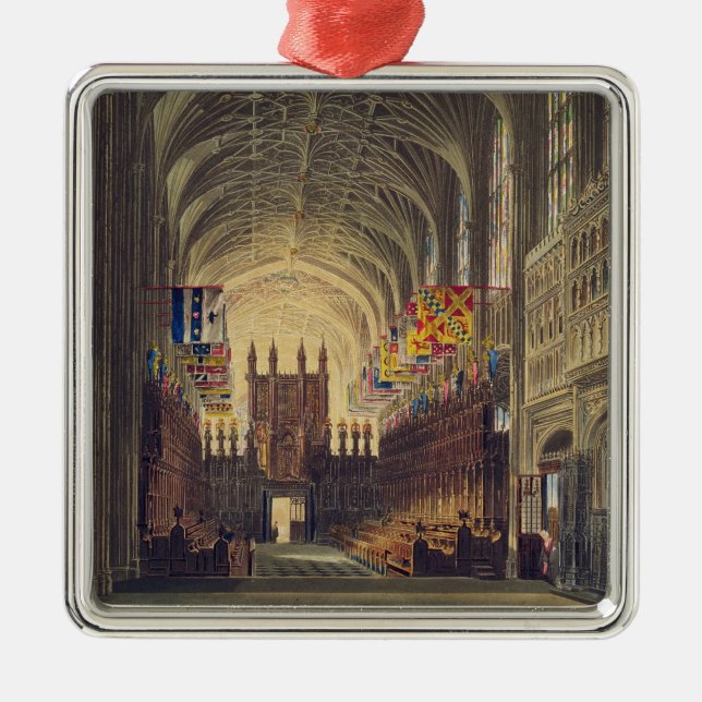 Innenraum von St George Kapelle, Windsor Schloss, Silbernes Ornament (Vorne)