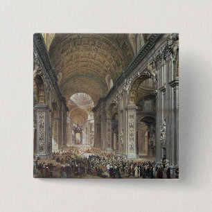 Innenraum von St Peter, Rom, 1867 Button