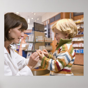 Innenschüsse einer Apotheke Poster