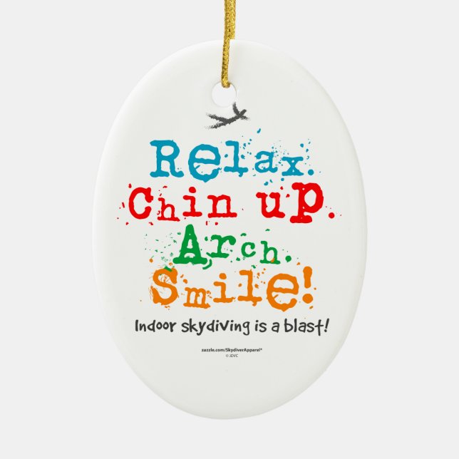 InnenSkydiving ist eine Explosion! Keramikornament (Vorne)