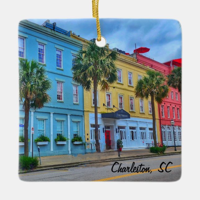 Innenstadt Charleston, SC Gebäude Keramikornament (Vorderseite)