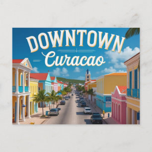 Innenstadt von Curaçao Feiertagspostkarte