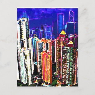 Innenstadt von Hongkong: China: Postkarte