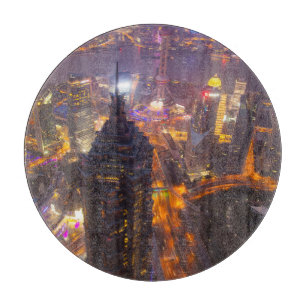 Innenstadt von Shanghai Schneidebrett