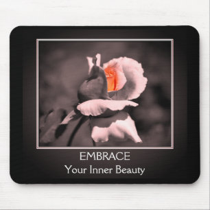 Inner Beauty Rosenknospe Inspiration Mousepad