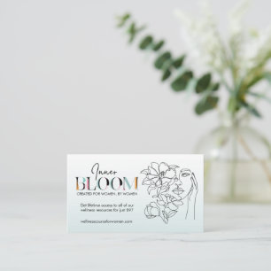 Inner Bloom Women's Wellness Course Business Card Visitenkarte
