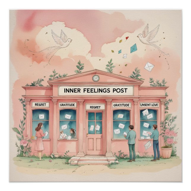 Inner Feelings Post Office — Letters Never Sent Poster (Vorderseite)