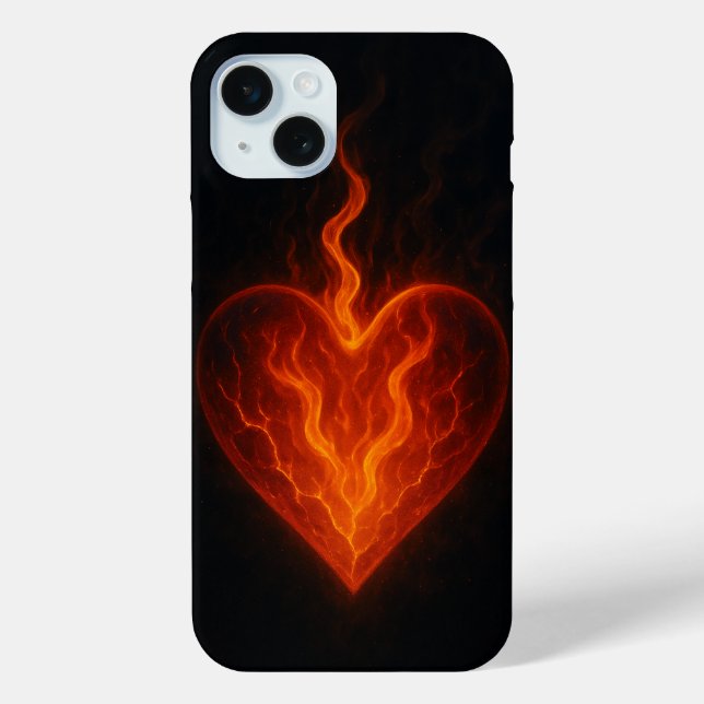 Inner Fire – Glowing Heart Aesthetic iPhone Case (Rückseite)