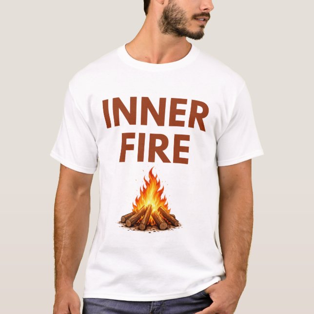 Inner Fire Minimal Flame Mens T Shirt (Vorderseite)