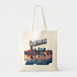 Inner Harbor Reflections: Baltimore Strong-Tasche Tragetasche