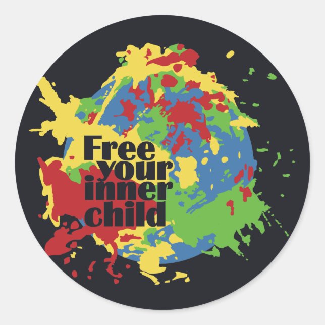 INNER-KIND-Aufkleber Runder Aufkleber (Vorderseite)