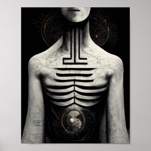 Inner Labyrinth Surreal Scifi Art Poster