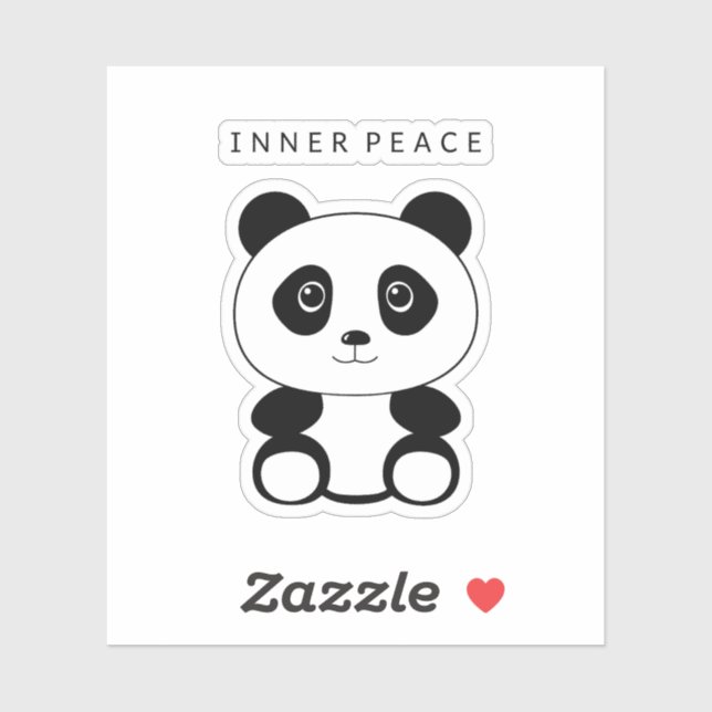 Inner Peace Panda Aufkleber (Blatt)