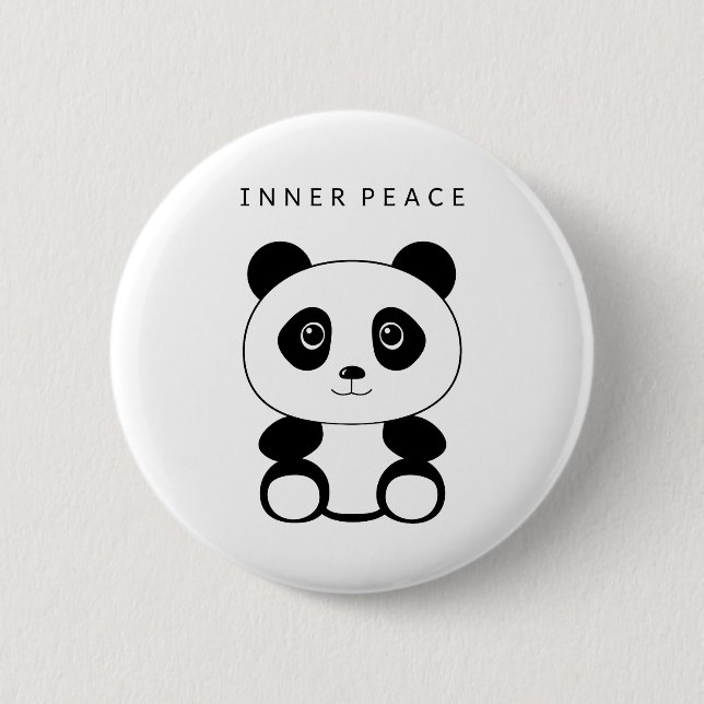 Inner Peace Panda Button (Vorderseite)