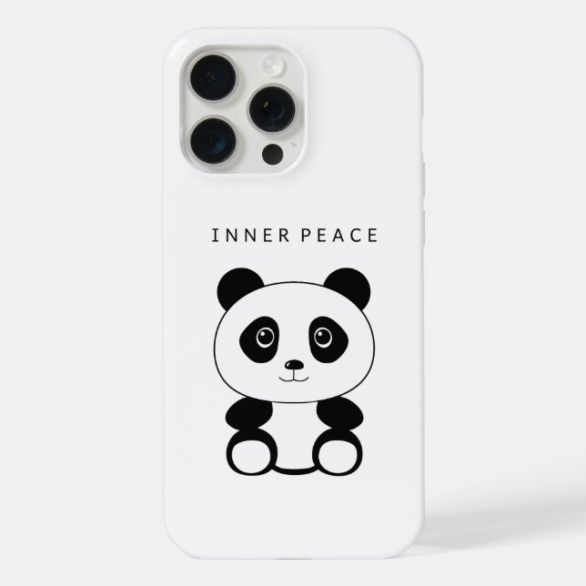 Inner Peace Panda iPhone 15 Pro Max Hülle (Rückseite)