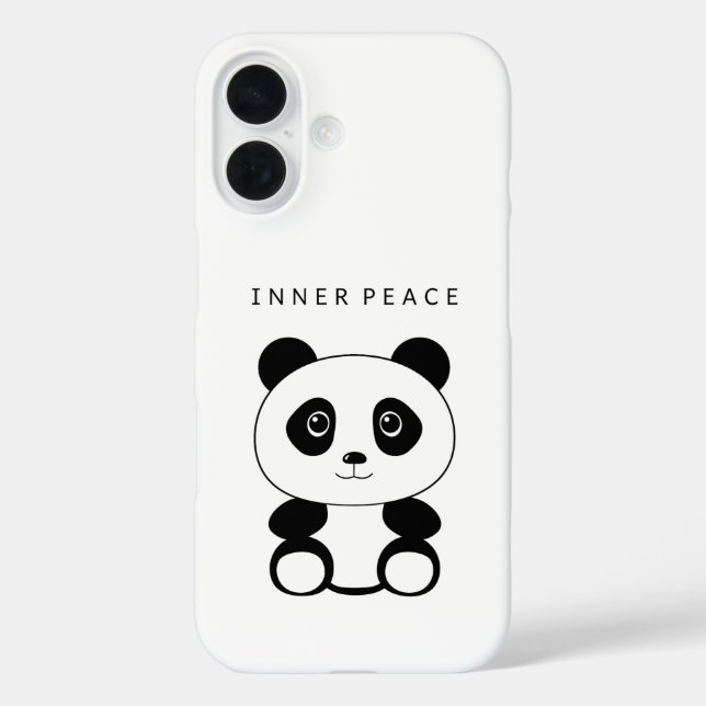 Inner Peace Panda iPhone 16 Hülle (Rückseite)