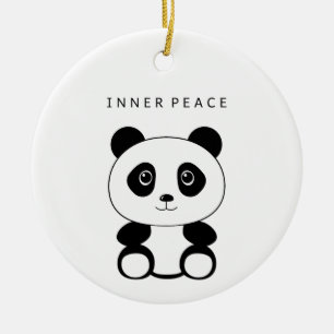 Inner Peace Panda Keramik Ornament