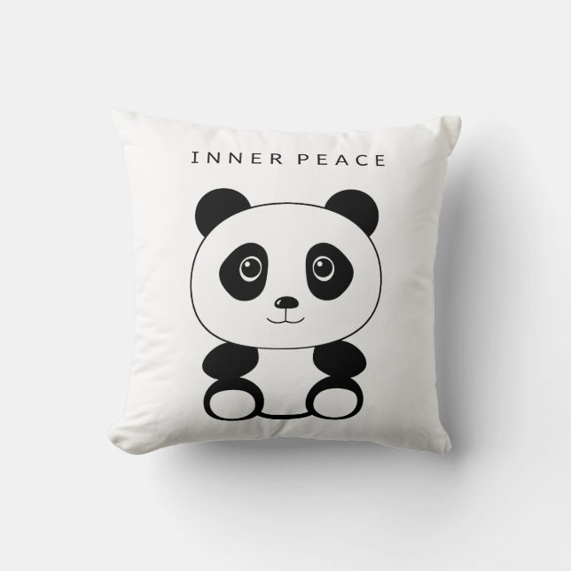 Inner Peace Panda Kissen (Vorderseite)