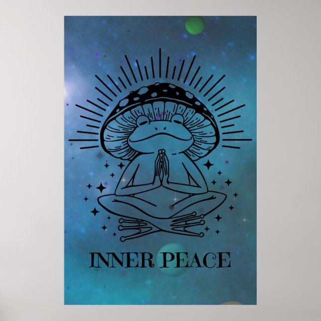 Inner Peace Yoga Frog Poster (Vorne)