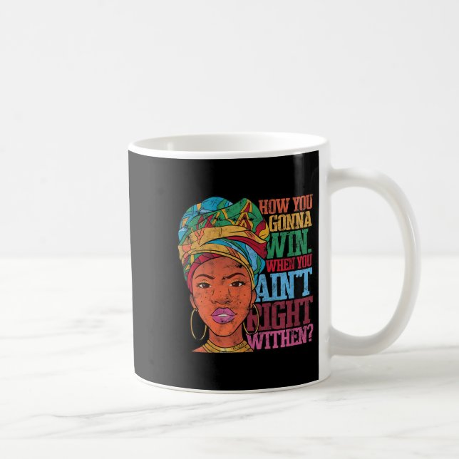 Inner - Sieg - Wahrheit Uni Erwachsene - Schwarz - Kaffeetasse (Rechts)