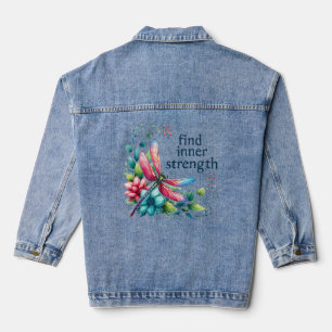 Inner Stärke finden - Künstlerische Libelle Jeansjacke