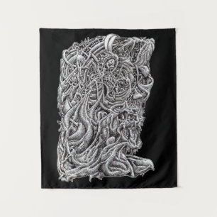 Innerbeastman, dessin à l'encre tapisserie sombre