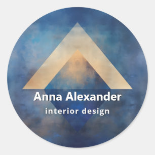 Innere Ausrichtung Minimales Design Runder Aufkleber