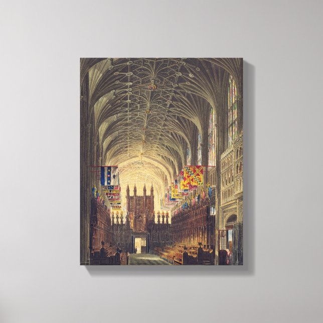Innere der Kapelle St. George, Schloss Windsor, f Leinwanddruck (Vorderseite)