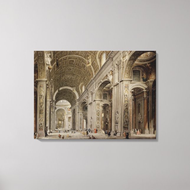 Innere des Petersdom in Rom Leinwanddruck (Vorderseite)
