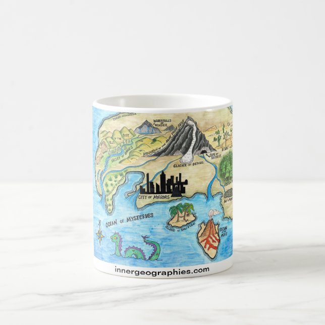 Innere Geografie-Karten-Tasse Kaffeetasse (Mittel)