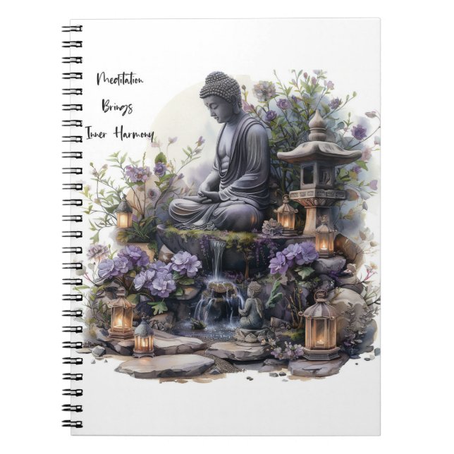 Innere Harmony Buddha Spiral Foto Notebook Notizblock (Vorderseite)