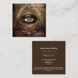 Innere Oracle | Drittes Auge Design Quadratische Visitenkarte