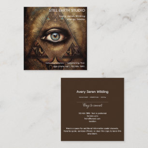 Innere Oracle   Drittes Auge Design Quadratische Visitenkarte