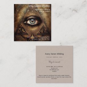 Innere Oracle   Drittes Auge Design Quadratische Visitenkarte