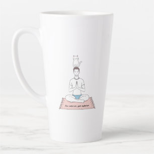Innere Ruhe, äußere Katze Milchtasse
