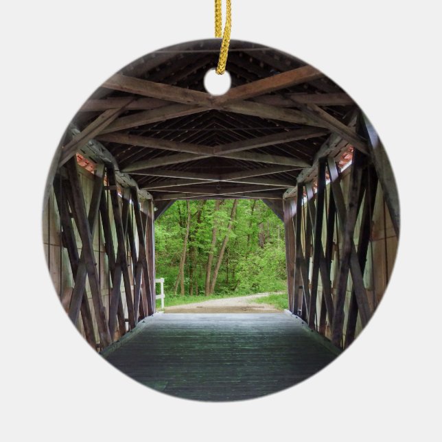 Innere Sandy-Nebenfluss-Brücke Hillsboro Missouri Keramik Ornament (Vorne)