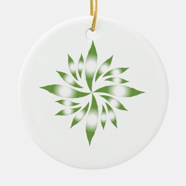 Innere Weihnachtsstern #5 Keramik Ornament (Vorne)