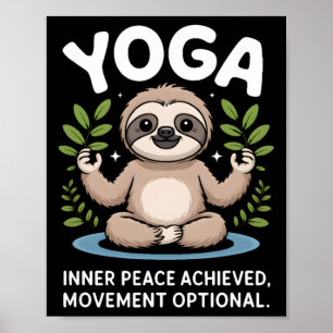 Innerer Frieden erreicht Bewegung optional Yoga Fa Poster