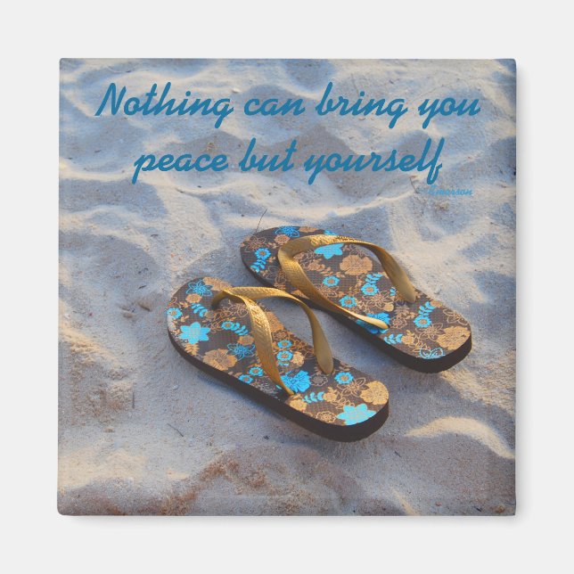 Innerer Frieden Inspiration Motto Ralph Waldo Emer Magnet (Vorne)